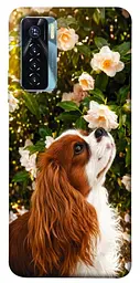 TPU чохол Demsky Flower spaniel для TECNO Camon 17 Pro