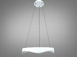 Сучасна підвісна LED люстра хвиля для кухні Diasha 0471A WH біла 50 см 36W регульована за висотою - мініатюра 5