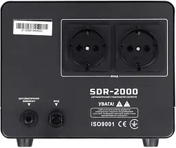 Стабілізатор напруги Gemix SDR-2000 2000VA (1400 Вт), вход. напряжение 140-260В, исх напряжение 220В + - 6,8 (SDR2000.1400W) - мініатюра 2