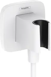 Шлангове під'єднання Hansgrohe FixFit Porter Q з тримачем Matt White 26887700, Білий матовий