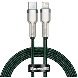 Кабель Baseus Cafule Metal USB-C to Lightning PD 20W 1m Green (CATLJK-A06) [169507]