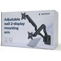 Настінне кріплення для монітора Gembird MA-WA2-01 17-27'' Black [107991] - мініатюра 6