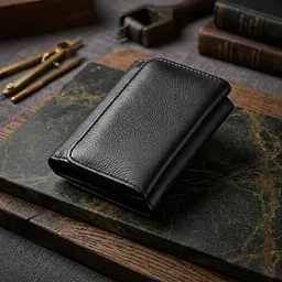 Гаманець для жінок з натуральної шкіри горизонтального формату ST Leather 22722 чорний - мініатюра 3
