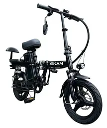 Електровелосипед E-Kam KM-E8 Pro Plus 14" (1000W, 48V, 15Ah) складаний двомісний