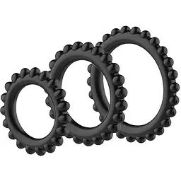 Набір ерекційних кілець Baile Titan Cock Ring Set 3 шт. чорний