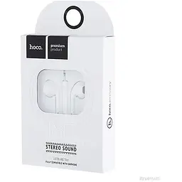 Гарнітура Hoco M1 Apple White mic button call answering volume control - мініатюра 2