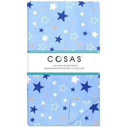Простирадло Cosas на резинці в дитяче ліжечко 60х120 color stars, синій (StarsColorBlue_120)