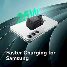 Мережевий зарядний пристрій Baseus GaN5 Fast Charger (Xiaomini) 1Type-C 25 W EU P10110909113-01 Black - мініатюра 2