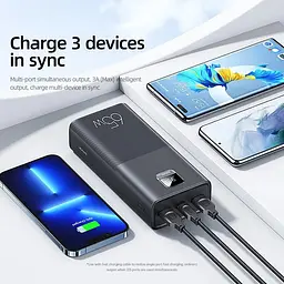 Powerbank USAMS для ноутбука телефону швидка зарядка QC3.0 PD3.0 30000 mAh 65W - мініатюра 9