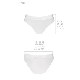 Трусики з прозорою вставкою Passion PS006 PANTIES L, white - мініатюра 5
