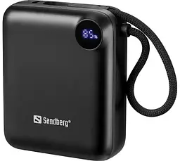 Портативний акумулятор Sandberg 10000mAh 20W PD QC3.0 USB-C In / Out PowerThru with built-in 2xUSB-C cables - мініатюра 2