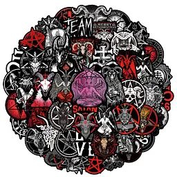 Стікерпак Сатана Диявол Набір наклейок GeekLand Satana Devil 50 штук