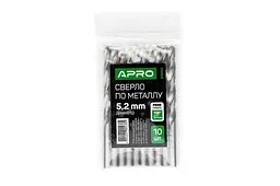 Свердло по металу APRO 5.2 мм Р6М5 (в упаковці 10 шт.) - мініатюра 3