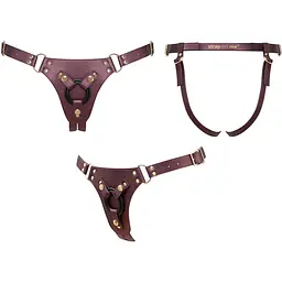 Трусики для страпону Strap-On-Me Generous Harness (Aubergine) - мініатюра 4