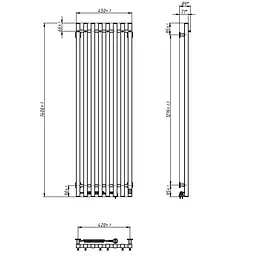 Електрична рушникосушка Navin Levante 450x1400 Sensor ліва, білий оксамит 10-012033-4880, Білий матовий, Ліве, Електронний - мініатюра 5