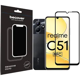 Скло захисне BeCover Realme C51 Black (710301) - мініатюра 5