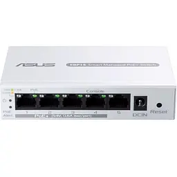 Комутатор Asus ExpertWiFi EBP15 5-Port Gigabit Smart Managed PoE+ (90IG08D0-MO3B00)