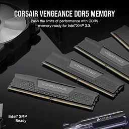Модуль пам'яті Corsair DDR5 96GB (2x48) Vengeance 6800Mhz XMP Black (CMK96GX5M2B6800C40) - мініатюра 5