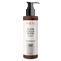 Тонувальна маска для волосся з кератином і пантенолом WIL'NA Hair Color Mask Срібний 250 мл