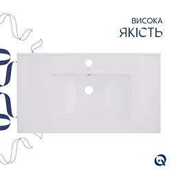 Раковина врізна меблева Qtap Albatross 820x460x180 White з донним клапаном QT01113080CW148475 - мініатюра 5