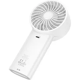 Вентилятор портативний Hoco HX62 Endless handheld fan white - мініатюра 3