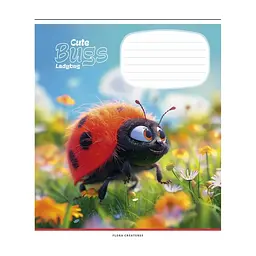 Зошит Школярик Cute bugs 12 аркушів клітинка (012-3462K), в асортименті - мініатюра 5