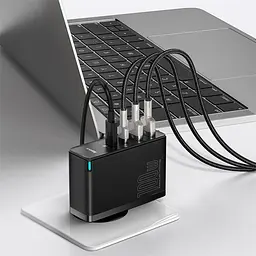 Адаптер мережевий - блок - зарядний пристрій BASEUS GaN2 Pro 4 порти 100 W 5 A (CCGAN2P-L02) білий - мініатюра 7