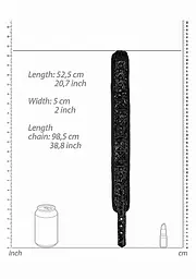 Нашийник з повідцем Ouch! Luxury Collar with Leash (чорний) - мініатюра 4