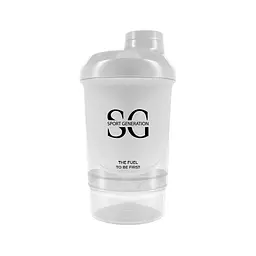Спортивний шейкер Sport Generation Wave Nano, 300+150 мл - Opal White