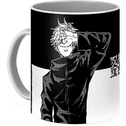 Кухоль GeekLand Магічна Битва Jujutsu Kaisen Suguru Geto Satoru Gojo JK.02.05 330 мл чорно-білий - мініатюра 3