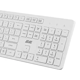 Клавіатура бездротова 106key, WL 2E KS-260 White, EN/UK - мініатюра 4
