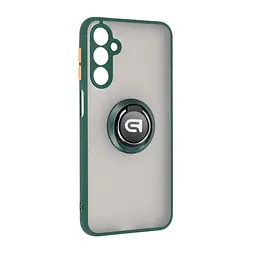 Чехол с кольцом-держателем для Samsung Galaxy M34 5G (M346), Frosted Matte Ring, зеленый, защитная панель с матовой задней стенкой, противоударный чехол с защитой всего корпуса, TPU + поликарбонат (PC), с защитой камеры, ArmorStandart (ARM72767)