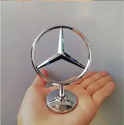 Емблема приціл на капот Mercedes-Benz Хром 55 мм Універсальний метал на скотчі (Завод) - мініатюра 2