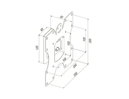 Кріплення ТВ з кутом нахилу WMB-4021N 19-43 KSL teh0013038 - мініатюра 4