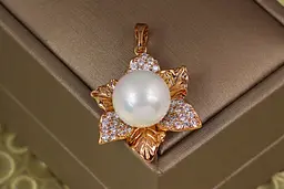 Кулон Xuping Jewelry Фізаліс з перлиною 2,6 см золотистий - мініатюра 2