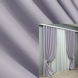 Комплект штор VR-Textil Midnight блекаут 2 шт 100x290 см лавандовий (1227ш)