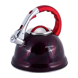 Чайник із свистком Kamille KM-0690N 3 л червоний