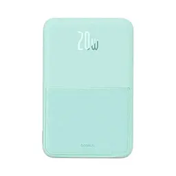 Магнітний павербанк Baseus Magnetic 5000 mAh 20 W з бездротовою зарядкою MagSafe та індикатором заряду блакитний - мініатюра 4
