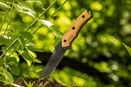 Neo Tools 63-110 Ніж Full Tang, 25см, лезо 14.5см, бамбукова ручка, 3Cr13, лезо з титановим покриттям, нейлоновий чохол - мініатюра 5