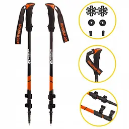 Трекінгові палиці Mountain Goat Peak+ 60-135 см MG0006 Black/Orange (P-5907739318275) - мініатюра 12