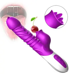 Вібратор Silicone Vibrator, USB, 10 Function &Thrusting Function, Heating - мініатюра 5