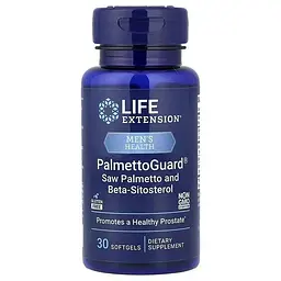 Со Пальметто с бета-ситостеролом Life Extension Saw Palmetto and Beta-Sitosterol мужское здоровье 30 гелевых капсул