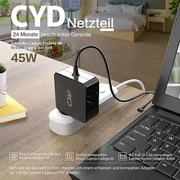 Блок живлення CYD 45 Вт 19 В 2.37 A (4.0 x 1.35 мм) для ноутбуків ASUS Vivobook, ZenBook, Transformer Book чорний (SKU-064) - мініатюра 6