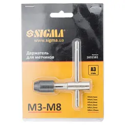 Вороток для мітчиків Sigma М3-М8 Т-подібний (1631581) (1631581) - мініатюра 3