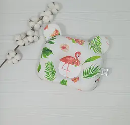 Дитяча ортопедична подушка 24×32 для новонароджених a.l.babybox Фламінго Білий