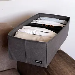 Короб ORGANIZE  для зберігання речей довжиною 50 см на 8 комірок 50*25*16 cм (сірий) - мініатюра 2