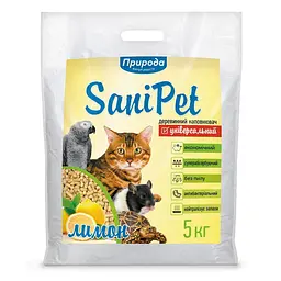 Наповнювач Природа Sani Pet деревний універсальний з ароматом лимона 5кг PR240792