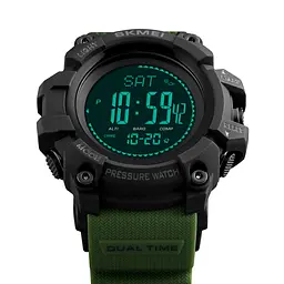 Наручний годинник чоловічий Skmei 1358 Army Green, 1358AG (12275) - мініатюра 4