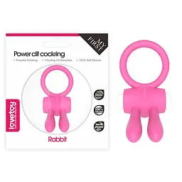 Вібруюче ерекційне кільце Lovetoy Power Clit Silicone Cockring, 7.5 см (рожевий) - мініатюра 3