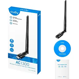 Адаптер WiFi Cudy WU1400, AC1300 Wi-Fi High Gain USB 3.0 Adapter - мініатюра 6
